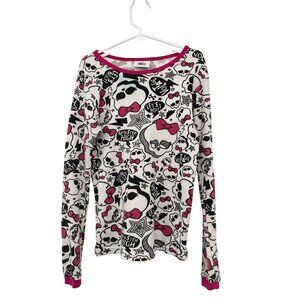 Monster High Thermal Base Layer Girls 12 Used 2 Piece Cotton Blend Fall Winter